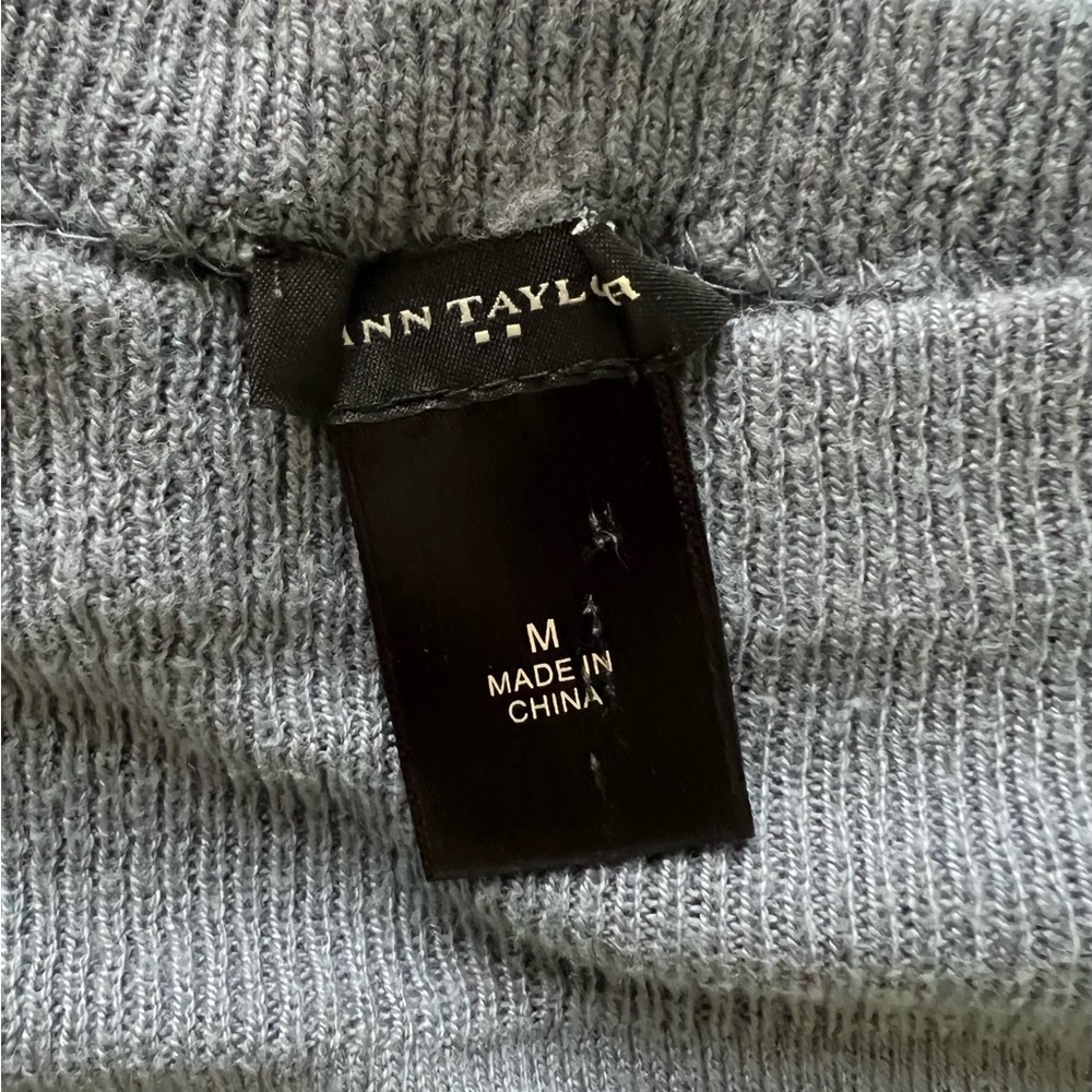 Ann Taylor Women’s Slate Blue Sweater with button accents - Picture 2 of 4
